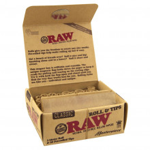 RAW - Classic King Size Masterpiece Rolls 3m. + 30 Tips