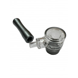 Small Metal Pipe With Glass Bowl